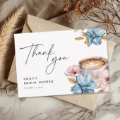 Liefde is het Brouwen van een Bruiloftsbruidssalon Bedankkaart