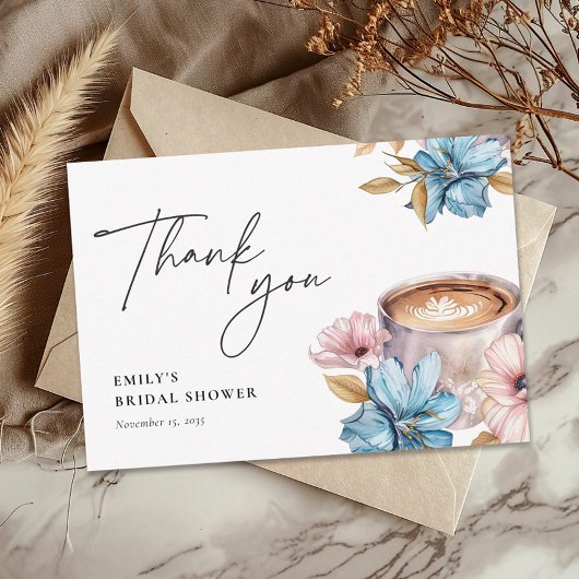 Liefde is het brouwen van een Bruiloftsfeest met K Bedankkaart