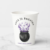 Liefde is het brouwen van een Heksensabbat Bruidsb Papieren Bekers (Voorkant)
