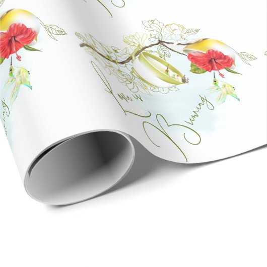 Liefde is het brouwen van een Hummingbird-theepart Cadeaupapier (Rol Hoek)