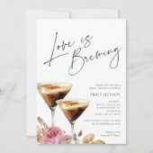 Liefde is het Brouwen van Elegante Bruidsdouche Ui Kaart (Voorkant)