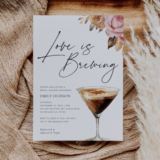 Liefde is het Brouwen van Elegante Bruidsdouche Ui Kaart