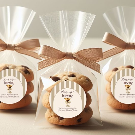 Liefde is het brouwen van Espresso Martini Bow Vri Ronde Sticker