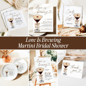 Liefde is het brouwen van Espresso Martini Bruidsd Cadeaulabel