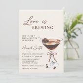 Liefde is het brouwen van Espresso Martini Bruilof Kaart (Staand voorkant)