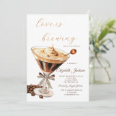 Liefde is het brouwen van Espresso Martini Glitter Kaart (Staand voorkant)