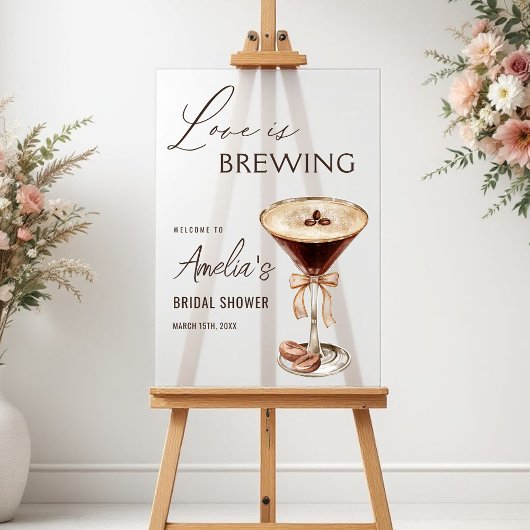 Liefde is het brouwen van Espresso Martini Vrijgez Acryl Bord