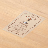 Liefde is het brouwen van Espresso Martini Vrijgez Acryl Uitnodigingen (Laagn)