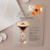 Liefde is het brouwen van Espresso Martini Vrijgez Acryl Uitnodigingen