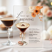 Liefde is het brouwen van Espresso Martini Vrijgez Acryl Uitnodigingen