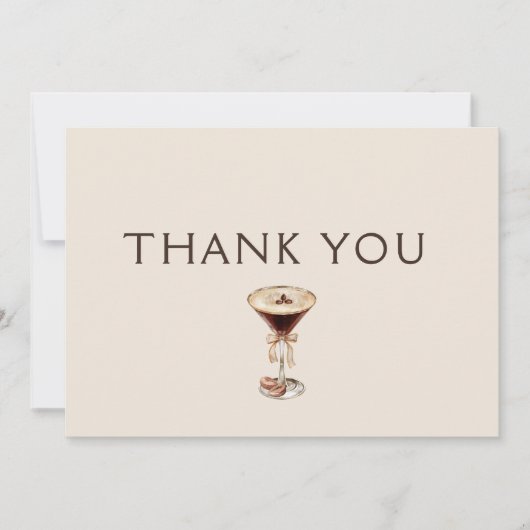 Liefde is het brouwen van Espresso Martini Vrijgez Bedankkaart (Voorkant)