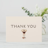 Liefde is het brouwen van Espresso Martini Vrijgez Bedankkaart (Staand voorkant)