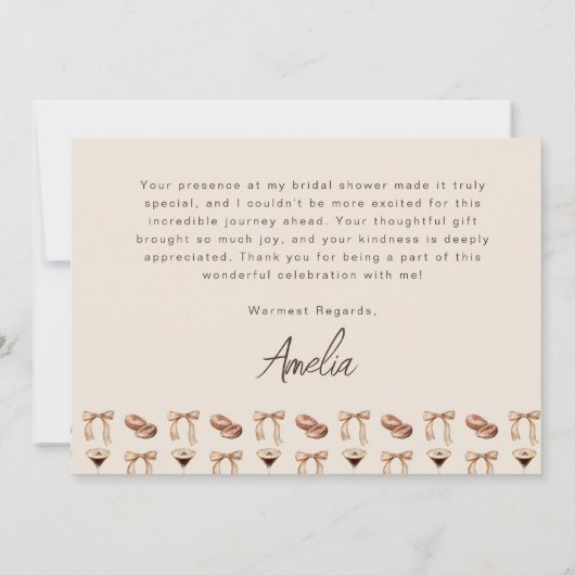 Liefde is het brouwen van Espresso Martini Vrijgez Bedankkaart (Achterkant)