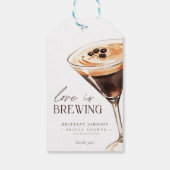 Liefde is het brouwen van Espresso Martini Vrijgez Cadeaulabel (Achterkant)