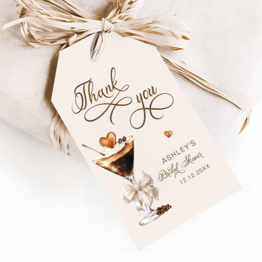 Liefde is het brouwen van Espresso Martini Vrijgez Cadeaulabel