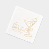 Liefde is het brouwen van Espresso Martini Vrijgez Folie Servetten (Links)