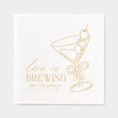 Liefde is het brouwen van Espresso Martini Vrijgez Folie Servetten (Voorkant)