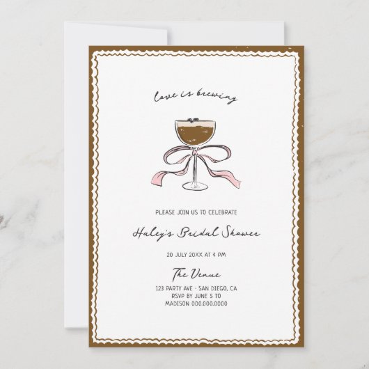 Liefde is het brouwen van Espresso Martini Vrijgez Kaart (Voorkant)