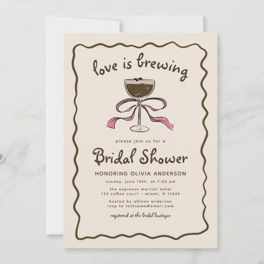 Liefde is het brouwen van Espresso Martini Vrijgez Kaart (Voorkant)