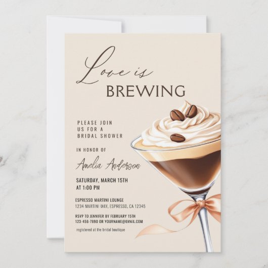 Liefde is het brouwen van Espresso Martini Vrijgez Kaart (Voorkant)