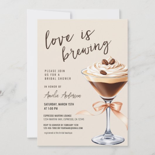 Liefde is het brouwen van Espresso Martini Vrijgez Kaart (Voorkant)
