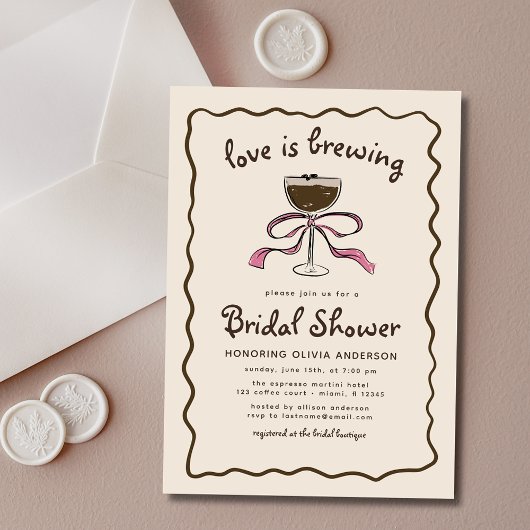 Liefde is het brouwen van Espresso Martini Vrijgez Kaart