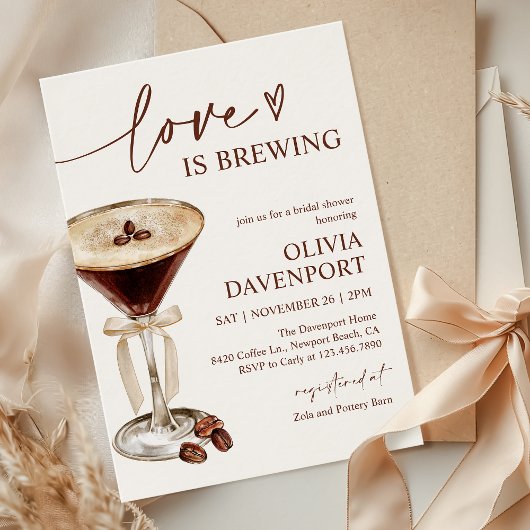 Liefde is het brouwen van Espresso Martini Vrijgez Kaart