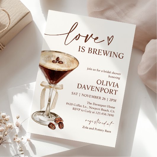 Liefde is het brouwen van Espresso Martini Vrijgez Kaart