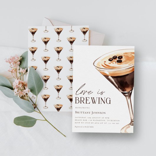 Liefde is het brouwen van Espresso Martini Vrijgez Kaart