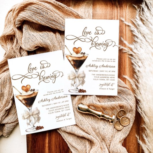 Liefde is het brouwen van Espresso Martini Vrijgez Kaart