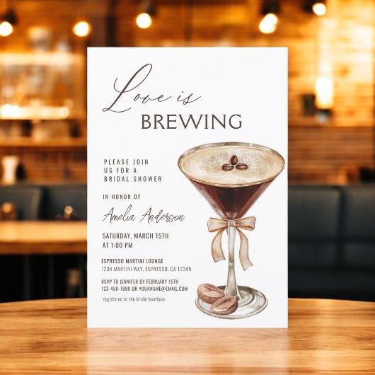 Liefde is het brouwen van Espresso Martini Vrijgez Kaart