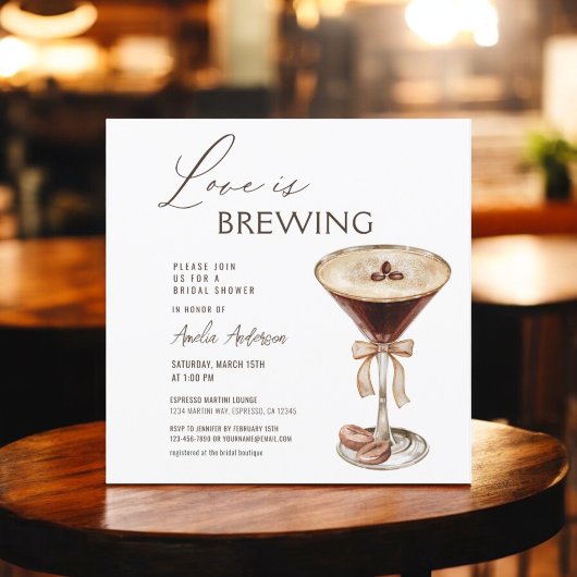 Liefde is het brouwen van Espresso Martini Vrijgez Kaart