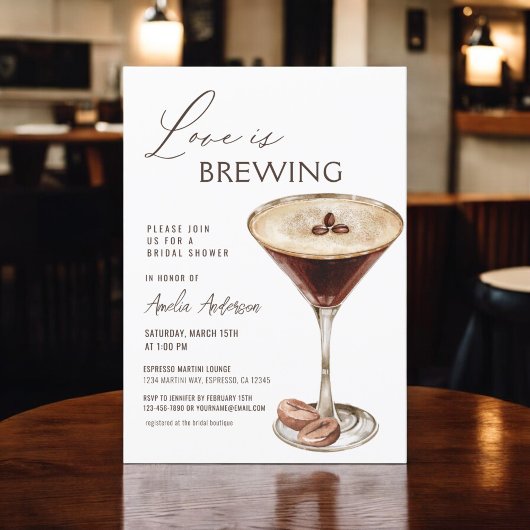 Liefde is het brouwen van Espresso Martini Vrijgez Kaart