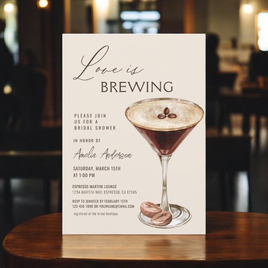 Liefde is het brouwen van Espresso Martini Vrijgez Kaart