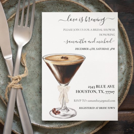 Liefde is het brouwen van Espresso Martini Vrijgez Kaart