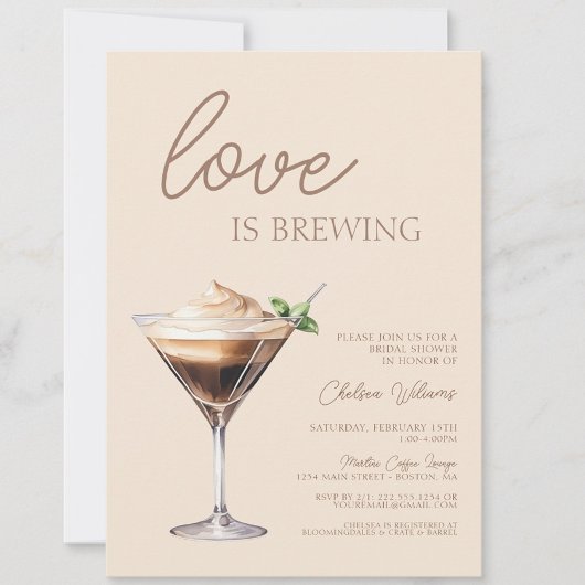 Liefde is het brouwen van Espresso Martini Vrijgez Kaart