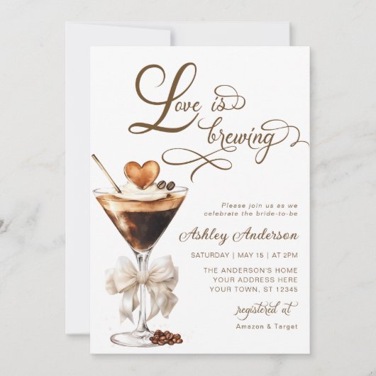 Liefde is het brouwen van Espresso Martini Vrijgez Kaart (Voorkant)