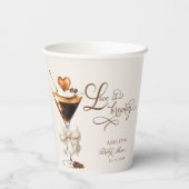 Liefde is het brouwen van Espresso Martini Vrijgez Papieren Bekers (Achterkant)