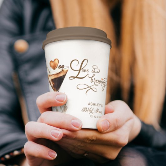 Liefde is het brouwen van Espresso Martini Vrijgez Papieren Bekers