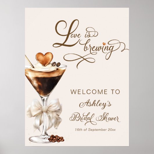 Liefde is het brouwen van Espresso Martini Vrijgez Poster (Voorkant)