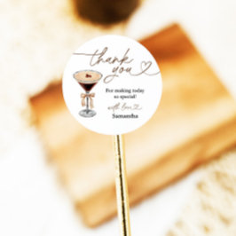 Liefde is het brouwen van Espresso Martini Vrijgez Ronde Sticker