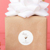 Liefde is het brouwen van Espresso Martini Vrijgez Ronde Sticker