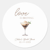 Liefde is het brouwen van Espresso Martini Vrijgez Ronde Sticker