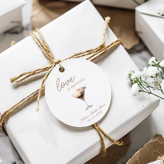 Liefde is het brouwen van Espresso Martini Vrijgez Ronde Sticker