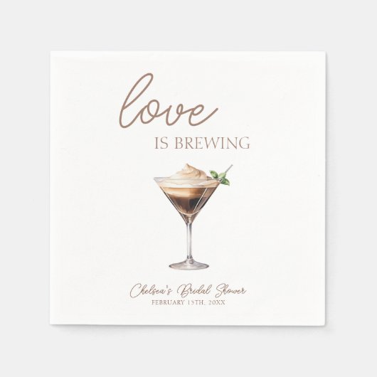 Liefde is het brouwen van Espresso Martini Vrijgez Servet (Voorkant)