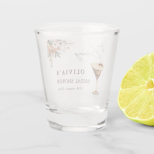 Liefde is het brouwen van Espresso Martini Vrijgez Shot Glas (Achterkant)