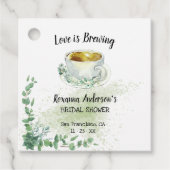 Liefde is het brouwen van Eucalytpus Tea Vrijgezel Bedankjes Labels (Voorkant)