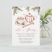 Liefde is het brouwen van feestelijke Waterverf Vr Kaart (Staand voorkant)