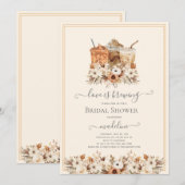 Liefde is het brouwen van Floral Iced Coffee Vrijg Kaart (Voorkant / Achterkant)