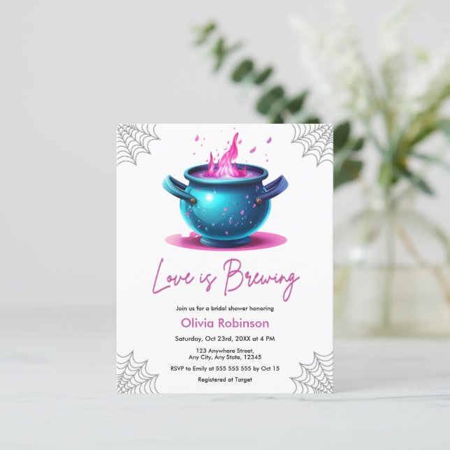 Liefde is het brouwen van Halloween Bruids Douche  (Staand voorkant)